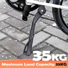 Hejo Bike Kickstand, Height Adjustable Bike Stand Kick, Stable Universal Bicycle Kickstand 24-29 Inches for Mountain Bike, Road Bike, Bicycle (Thickened Single Hole Model)