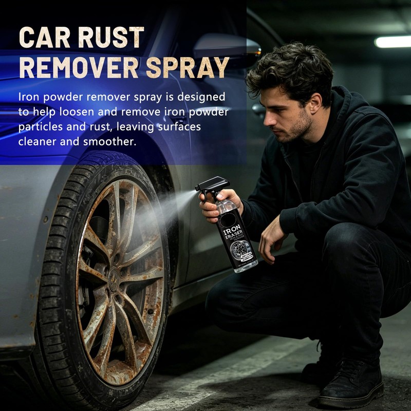OJJ 2026 New 2Pcs Iron Eraser Rust Remover Spray, Eraser