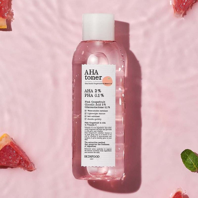 skin food [Skinfood] Pink Grapefruit Aha Toner 200ml_Contains 2% Aha