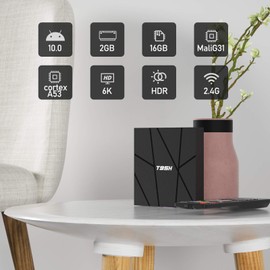 Android TV Box 10.0 2GB RAM 16GB ROM Android Box Smart TV Box Allwinner H616 Quad-core 6K TV Box Support H.265, 3D, 2.4G WiFi, 10/100M Ethernet