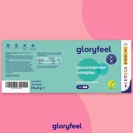 gloryfeel Glucomannan Kapseln - 4000 mg je Tagesdosis - 240 Kapseln - Konjak Wurzel f1r Gewichtsverlust * - Mit Vitamin D3 und Chrom - Vegan, laborgepr1ft, ohne Zus?tze in Deutschland hergestellt