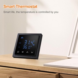 Weytoll Room Thermostat, Smart Thermostat 16A, for Water Underfloor Heating, Temperature Controller, Wall Thermostat, Digital Flush-Mounted Thermostat, Digital Thermostat Room Thermostat Underfloor