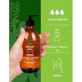 OLEUM VITAE Crema Corporal con Aceites Esenciales de Romero y Menta. Altamente Hidratante. Con Extractos de Caléndula, Aloe Vera y Manzanilla. 250gr