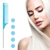 Professional Metal Pin Rat Tail ABS Heat-Resistant Comb, Tangle Teaser