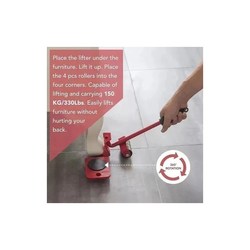 ML Set Universal Mover Muebles Pesado Herramienta Rueda