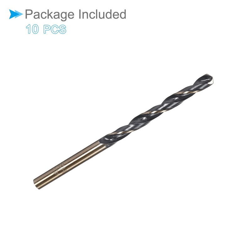 CoCud Twist Drill Bits 4.5mm Cutting Edge Titanium Nitride Coated