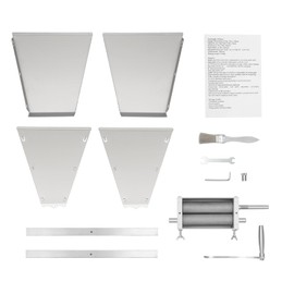 2 Roller Grain Crusher Mill w/2 Grinding Methods, Stainless Steel Crusher Grain Mill, With 4L/1.06Gal Hopper Manual Grain Grinder Malt Crusher, 0-2.5mm Adjustable Distance (Roller Size（1.5 * 6in）)