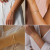 DEARMAY Dainty 14K Gold Chain Bracelets for Womens Trendy Waterproof