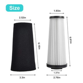 KEEPOW F112 Filter Replacement Odor Trapping Compatible with Dirt Devil endura UD20124 UD70355B UD70187 UD70186 UD70181 UD70167P UD20120NC UD70161 UD70171 UD70174 UD70174B UD70164 UD70182, 4 Pack