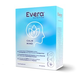 Evera Nutrition Calm Mind, 60 Capsules | Helps Manage Stress, Supports Mental Wellbeing & Psychological Function | 11 Botanicals Including Ashwagandha + 21 Essential Vitamins & Minerals