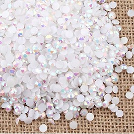 LOVEKITTY ® 4mm 1000 Pieces AB White AB Jelly Rhinestones Round Flatback Craft Decoration