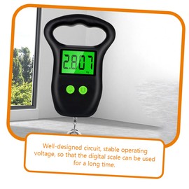 KOMBIUDA 50kg Scale Portable Digital Luggage Hook Scale LCD Display Carry Bag for Plane Travel