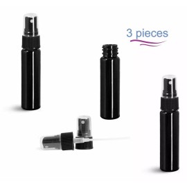 MagnaKoys® Magnakoys - 1 oz PET Black Plastic Vials W/Sprayer Tops - (3 Pack) from FL.