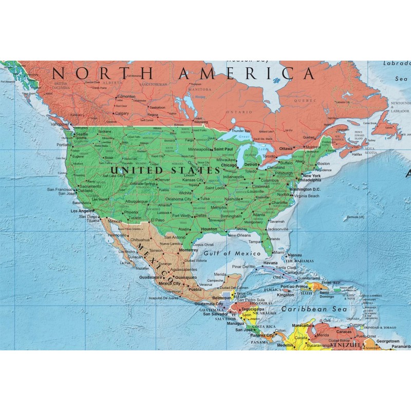 Swiftmaps 24x36 World and USA Classic Premier 3D Two Wall