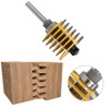 WSOOX Adjustable Finger Joint Router Cutter, 8mm Shank Carbide Chisel