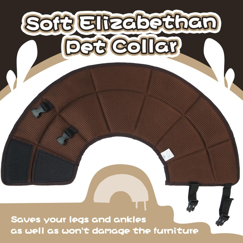 Dog Cone Collar After Surgery, Adjustable Soft Recovery Cone for