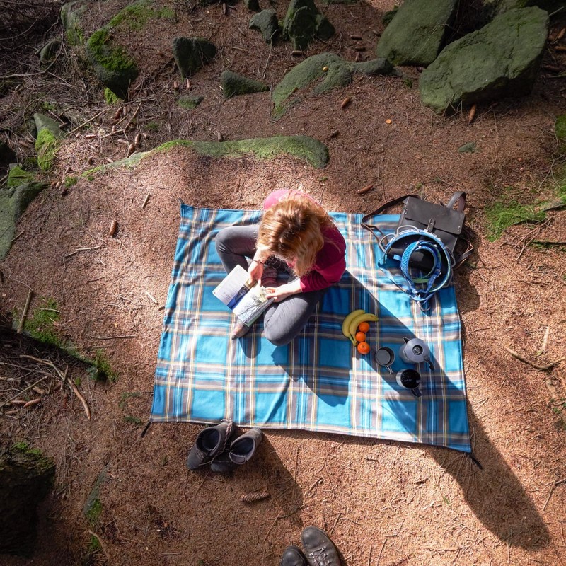 Uquip Scotty Polar Fleece Checquered Picnic Blanket, Scotty M (150