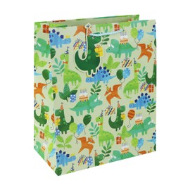 Eurowrap Dinosaur Party Gift Bag With Gift Tag Boys Kids Happy Birthday Gift Wrap Occasion Present Large