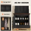 3-in-1 Hall Tree with Shoe Storage, Coat Rack with Bench,