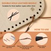 2 Pcs Sewing Leather Needle Manual Lacing Threading Knitting Leather