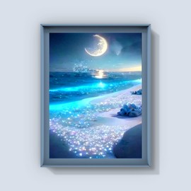 LEADINTOP Square Beads, Diamond Art Kit, Square Beads, 11.8 x 15.7 inches (30 x 40 cm), All Over Paste Type, Diamond Painting, Diamond Beads, Mosaic Art, Popular, Mosaic Beads, Beads Art, Bead