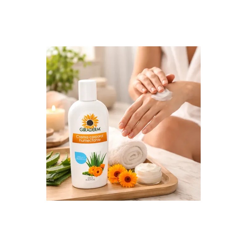 Crema Corporal Con Sábila Y Caléndula Natural Premium 250 Ml