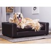 Moots Premium Leatherette Pets Sofa, Espresso, Medium/Large