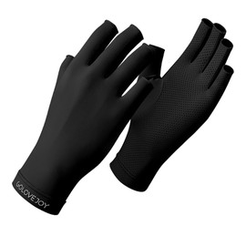 TRkin Gloves, Men's, For Summer, UV Protection, -5°C, Soft Ice Silk Material, UV Protection, UPF 50+, Fingerprints, Fine Works, Touch Screens, Smartphone Ultra Lightweight, Ultra Thin, Breathable