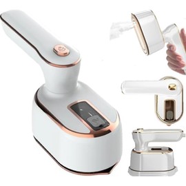 Upgrade Saker plus Steam Iron, 3 Steam Levels Clothes Steamer, 2-In-1 Steamer and Iron Professional Heavy-Duty Steam Travel Irons for Clothes, Suitable for Wool, Silk, Knitwear, Linen (White)