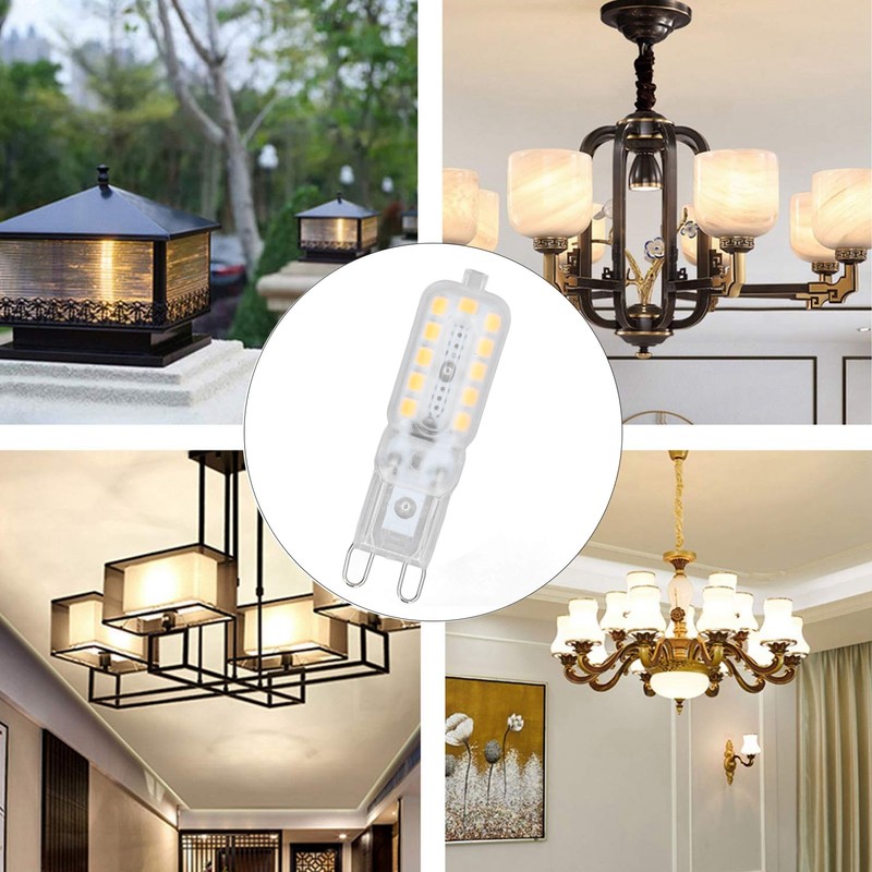 6pcs G9 LED Bulb 5W Transparent Cover 22LED Dimmable G9