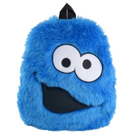 Sesame Street Cookie Monster Plush Backpack, 33 cm x 28 cm, Cookie Monster, blue, Casual