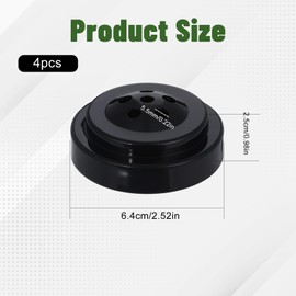 FdcLixuvol 6 Hole Desk Flag Holder, 4 Pack Black Desktop Base Flag Stand Six Hole Black Base Plastic Desk Bases Classroom Flags Holder for Small Stick Desks Flags Office Table (Black)