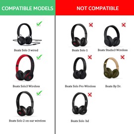 Krone Kalpasmos Softer Earpad Replacement for Beats Solo 3 Wireless, Premium Beats Replacement Ear Pads for Solo 2, Wireless Headphone Covers With Smooth Fabric and Memory Foam, Comfortable- K Pattern