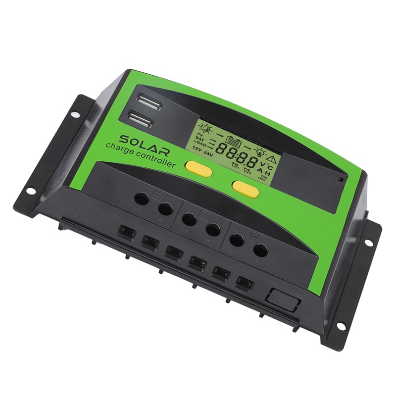 12V/24V PWM Solar Controller Dual USB Double Button Operation Solar