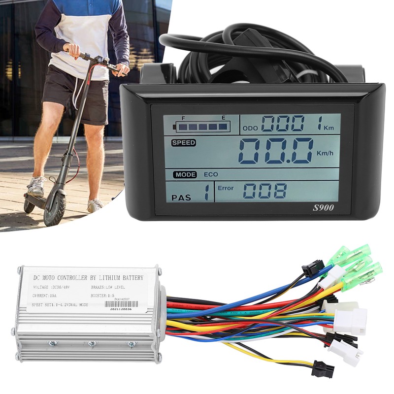 36V/48V 15A Brushless Motor Controller LCD S900 Display Panel Set