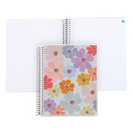 Erin Condren 8.5" X 11" Spiral Bound Dot Grid Notebook - Colorful Cosmos, 160 Dot Grid Page Note Taking & Writing Notebook, 80 Lb, Thick Paper, Stickers Included