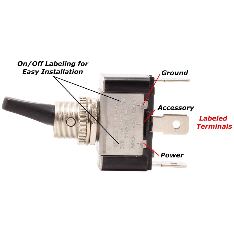 Fastronix 20 Amp Blue LED Toggle Switch Kit ON-Off SPST