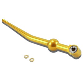Compatible with Civic/Del Sol/CRX/Integra Single Bend Short Throw Shifter+5-Speed Gear Knob+3.5" Extension Kit (Gold)