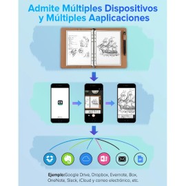 Cuaderno Inteligente Reutilizable IFORU Gris 100 Páginas con Almacenamiento en Nube