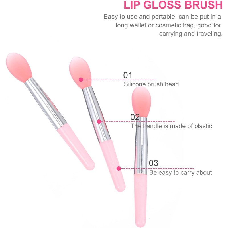 12 Piezas Pincel de Labios Mini de Silicona para Bálsamo
