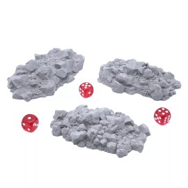 EnderToys Jagged Rocks Scatter by Printable Scenery, 3D Printed Tabletop Scenery 15mm 28mm - 28mm