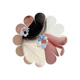 Inilbran Boho Shell Pearl Earrings Gold Shell Pearl Stud Earrings Tiny Scallop Earrings Summer Beach Starfish Pearl Earrings Jewellery for Women and Girls, Zinc, No Gemstone