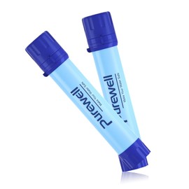 Purewell Water Filter for Travelling - Removes 99.99% of Pollutants to 0.01 Microns - Portable Filter for Hiking, Trekking, Travel and Emergencies
