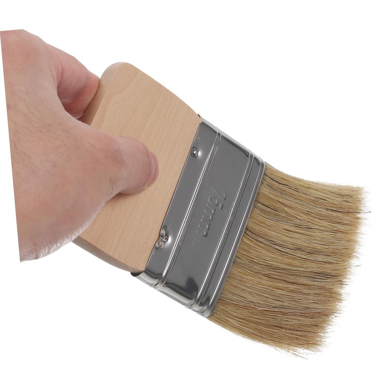Totority Beach Sand Brush with Handle Natural Boar Bristle Painting
