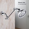 Adjustable Shower Arm Extension for Bathroom - 8 Inch Solid