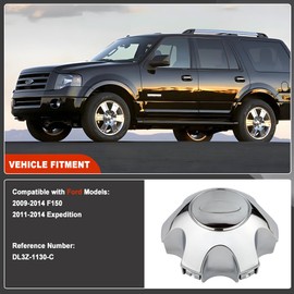 HY-SPEED 1PCS Chrome Wheel Center Cap Hubcap Cover Compatible with 2009 2010 2011 2012 2013 2014 f150 2011-2014 Expedition DL3Z-1130-C