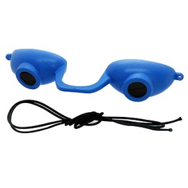 Super Sunnies Evo Flexible UV Eye Protection FDA Compliant, Tanning Bed Goggles, Red Light Therapy Glasses - Blue