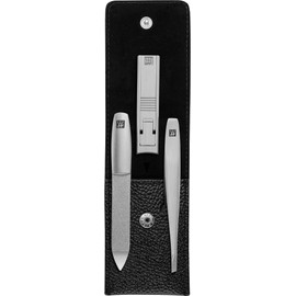 Zwilling Estuche De Bolsillo, Piel Legítima, Negro, 3 Piezas