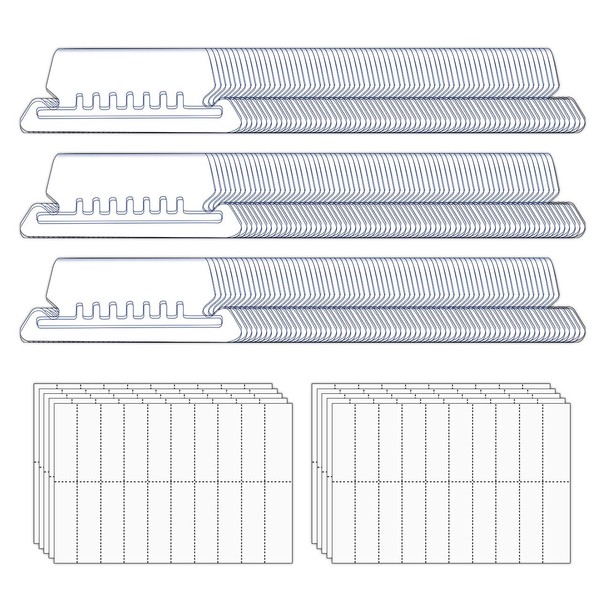 JIKIOU 210pcs Hanging File Folder Tabs and 210pcs Blank 2inch