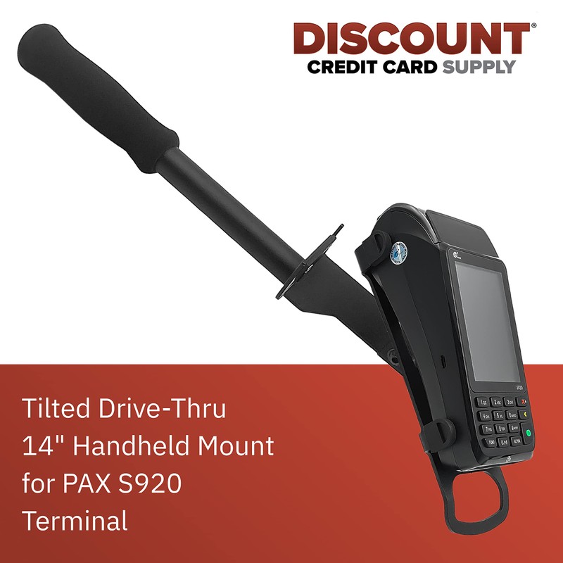 DCCStands Standard Universal Drive-Thru Black Handheld Mount and Bracket for